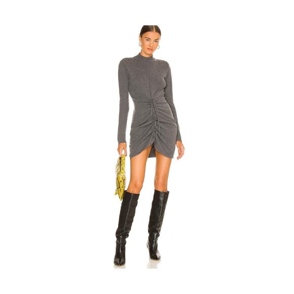 Free People Ronny Kobo McCall Grey Knit Mini Dress Wool Blend -S - Picture 1 of 6